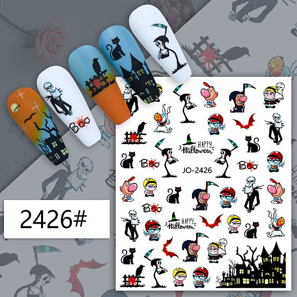PandaHall Halloween Themed Nail Art Stickers, Self Adhesive, for Nail Tips Decorations, Colorful, 10.1x7.85cm Paper
PandaHall Halloween Themed Nail Art Stickers, Self Adhesive, for Nail Tips Decorations, Colorful, 10.1x7.85cm Paper