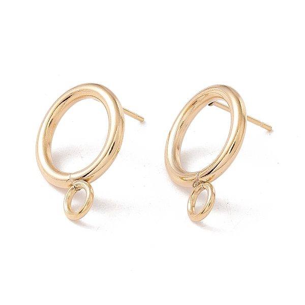 PandaHall 304 Stainless Steel Stud Earring Findings, with 316 Surgical Stainless Steel Pins and Horizontal Loops, Ring, Real 24K Gold Plated...
PandaHall 304 Stainless Steel Stud Earring Findings, with 316 Surgical Stainless Steel Pins and Horizontal Loops, Ring, Real 24K Gold Plated...