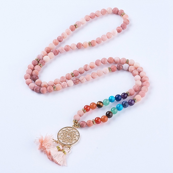PandaHall Chakra Jewelry, Natural Gemstone and Aventurine Pendant Necklaces, with Alloy and Iron Findings, Golden, 35.8 inch (91cm)...
PandaHall Chakra Jewelry, Natural Gemstone and Aventurine Pendant Necklaces, with Alloy and Iron Findings, Golden, 35.8 inch (91cm)...