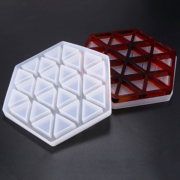 PandaHall Silicone Cup Mat Molds, Resin Casting Molds, For UV Resin, Epoxy Resin Jewelry Making, Hexagon, White, 16x14x1.2cm, Inner Size...
PandaHall Silicone Cup Mat Molds, Resin Casting Molds, For UV Resin, Epoxy Resin Jewelry Making, Hexagon, White, 16x14x1.2cm, Inner Size...