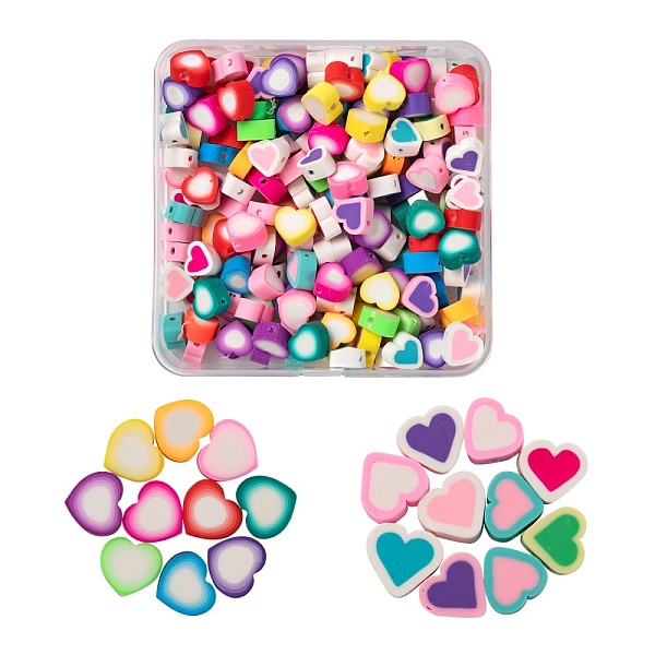 PandaHall 200Pcs 2 Style Handmade Polymer Clay Beads, Heart, Mixed Color, 8~9.5x9~10x5mm, Hole: 2mm, 100Pcs/Style, 2 Style, 200Pcs/Box..., Multicolor
PandaHall 200Pcs 2 Style Handmade Polymer Clay Beads, Heart, Mixed Color, 8~9.5x9~10x5mm, Hole: 2mm, 100Pcs/Style, 2 Style, 200Pcs/Box..., Multicolor