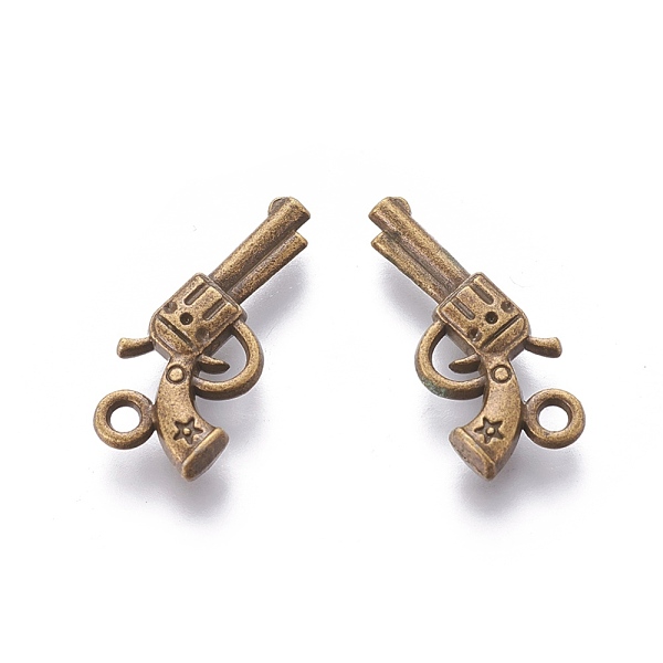 PandaHall Zinc Alloy Gun Necklace Pendants, Revolver Pistol Charm, Lead Free and Cadmium Free, Antique Bronze, 24x11x3mm, Hole: 2mm Alloy...
PandaHall Zinc Alloy Gun Necklace Pendants, Revolver Pistol Charm, Lead Free and Cadmium Free, Antique Bronze, 24x11x3mm, Hole: 2mm Alloy...