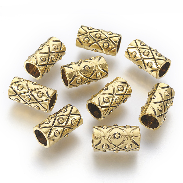 PandaHall Tibetan Style Alloy Beads, Tube, Antique Golden, Lead Free & Cadmium Free, 17x10mm, Hole: 7mm Alloy Tube
PandaHall Tibetan Style Alloy Beads, Tube, Antique Golden, Lead Free & Cadmium Free, 17x10mm, Hole: 7mm Alloy Tube