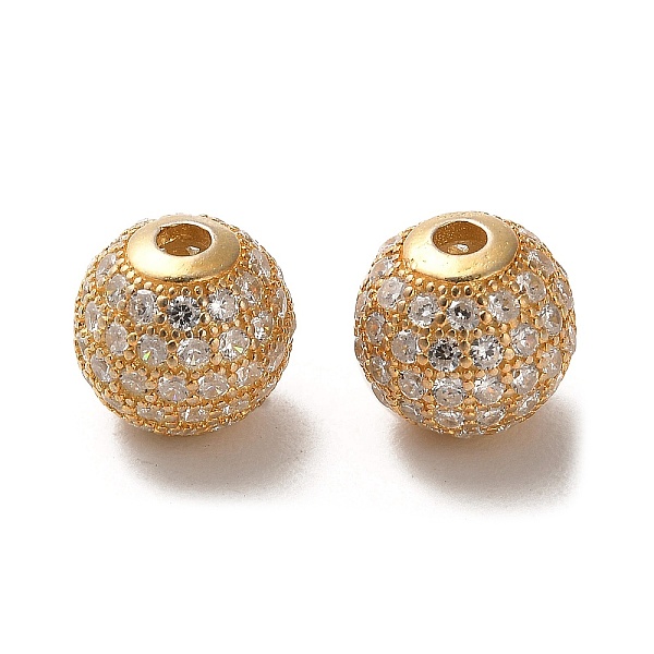 PandaHall 925 Sterling Silver Micro Pave Cubic Zirconia Beads, Round, Real 18K Gold Plated, Clear, 10x9mm, Hole: 2.2mm Sterling Silver+Cubic...
PandaHall 925 Sterling Silver Micro Pave Cubic Zirconia Beads, Round, Real 18K Gold Plated, Clear, 10x9mm, Hole: 2.2mm Sterling Silver+Cubic...