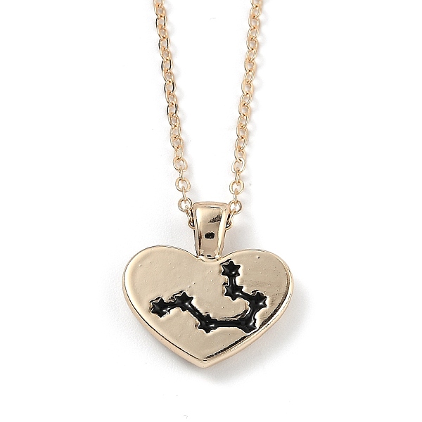 PandaHall Golden Plated Heart with Constellation/Zodiac Sign Alloy Enamel Pendant Necklaces, Black, Gemini, 17.2~17.63 inch(43.7~44.8cm)...
PandaHall Golden Plated Heart with Constellation/Zodiac Sign Alloy Enamel Pendant Necklaces, Black, Gemini, 17.2~17.63 inch(43.7~44.8cm)...