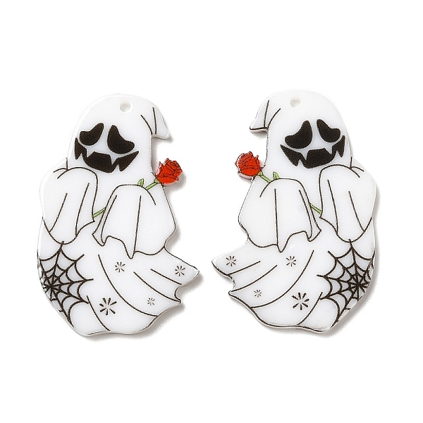PandaHall Ghost Opaque Double-sided Printed Acrylic Pendants, for Halloween, White, 39x26x2mm, Hole: 1.5mm Acrylic Ghost White
PandaHall Ghost Opaque Double-sided Printed Acrylic Pendants, for Halloween, White, 39x26x2mm, Hole: 1.5mm Acrylic Ghost White