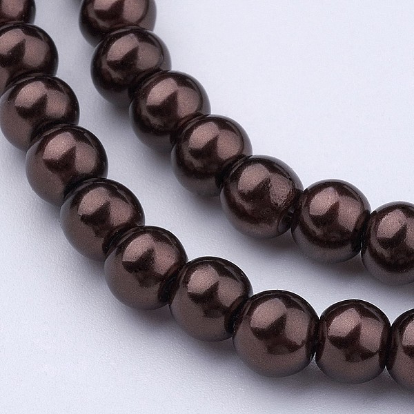 PandaHall Glass Pearl Beads Strands, Pearlized, Round, Saddle Brown, 6mm, Hole: 1mm, about 140pcs/strand, 32 inch Glass Round
PandaHall Glass Pearl Beads Strands, Pearlized, Round, Saddle Brown, 6mm, Hole: 1mm, about 140pcs/strand, 32 inch Glass Round
