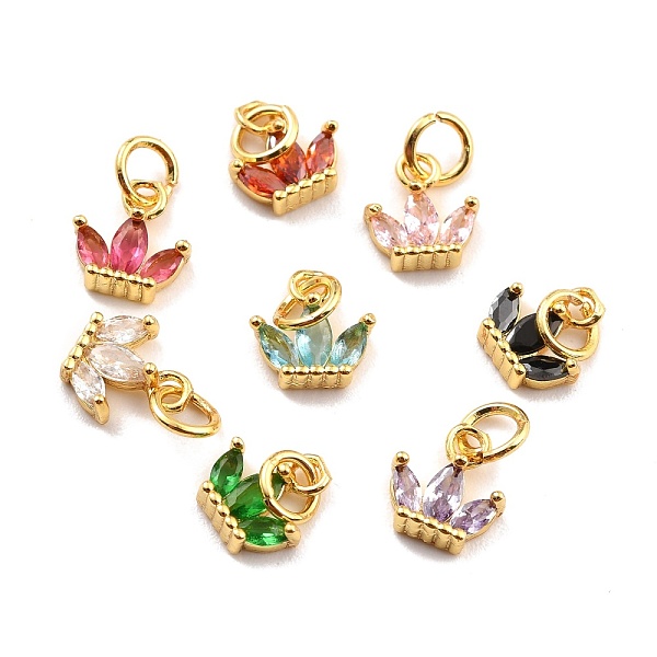 PandaHall Brass Cubic Zirconia Charms, Real 18K Gold Plated, Cadmium Free & Lead Free, Crown, Mixed Color, 8x8x2.5mm, Hole: 3.8mm..., Multicolor
PandaHall Brass Cubic Zirconia Charms, Real 18K Gold Plated, Cadmium Free & Lead Free, Crown, Mixed Color, 8x8x2.5mm, Hole: 3.8mm..., Multicolor