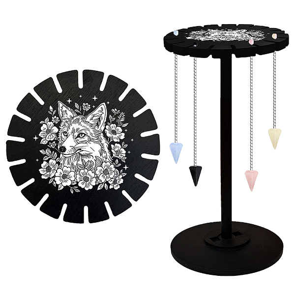 PandaHall CHGCRAFT Fox Pendulum Holder Crystal Display Shelf Flower Pendulum Display Stand Wooden Pendulum Wheel Display Stand Witch Stuff..., Black
PandaHall CHGCRAFT Fox Pendulum Holder Crystal Display Shelf Flower Pendulum Display Stand Wooden Pendulum Wheel Display Stand Witch Stuff..., Black