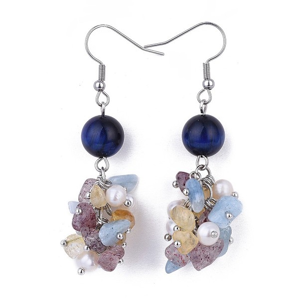 PandaHall Natural Mixed Stone Dangle Earrings, with Natural Pearls and 316 Surgical Stainless Steel Earring Hooks, Cardboard Jewelry Boxes...
PandaHall Natural Mixed Stone Dangle Earrings, with Natural Pearls and 316 Surgical Stainless Steel Earring Hooks, Cardboard Jewelry Boxes...