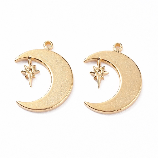 PandaHall 304 Stainless Steel Pendants Rhinestone Settings, Moon with Star, Golden, 18x15x1mm, Hole: 1mm 304 Stainless Steel Moon
PandaHall 304 Stainless Steel Pendants Rhinestone Settings, Moon with Star, Golden, 18x15x1mm, Hole: 1mm 304 Stainless Steel Moon