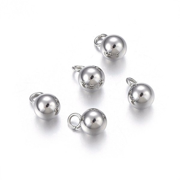 PandaHall 304 Stainless Steel Sphere Charms, Round Ball, Stainless Steel Color, 8x5mm, Hole: 1.8mm 304 Stainless Steel Round
PandaHall 304 Stainless Steel Sphere Charms, Round Ball, Stainless Steel Color, 8x5mm, Hole: 1.8mm 304 Stainless Steel Round