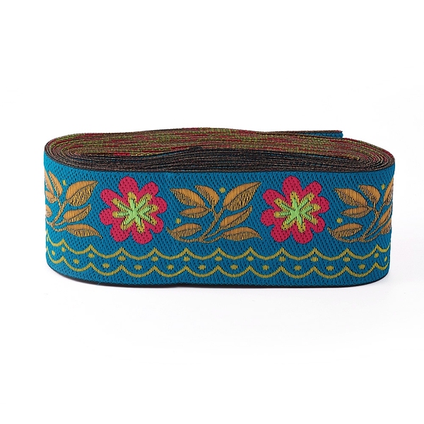 PandaHall Embroidery Polyester Ribbons, Jacquard Ribbon, Tyrolean Ribbon, Garment Accessories, Floral Pattern, Deep Sky Blue, 51mm, about...
PandaHall Embroidery Polyester Ribbons, Jacquard Ribbon, Tyrolean Ribbon, Garment Accessories, Floral Pattern, Deep Sky Blue, 51mm, about...