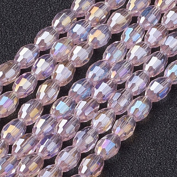 PandaHall Electroplate Glass Beads Strands, AB Color Plated, Faceted Oval, Pink, 6x4mm, Hole: 1mm, about 67~68pcs/strand Glass Oval Pink
PandaHall Electroplate Glass Beads Strands, AB Color Plated, Faceted Oval, Pink, 6x4mm, Hole: 1mm, about 67~68pcs/strand Glass Oval Pink