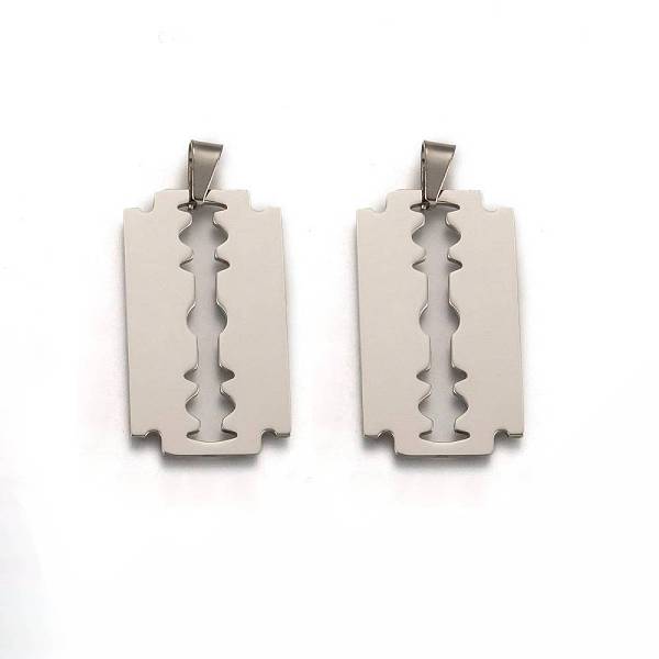 PandaHall 201 Stainless Steel Blade Pendants, Stainless Steel Color, 41.5x23.5x1.5mm, Hole: 4x9mm 201 Stainless Steel Others
PandaHall 201 Stainless Steel Blade Pendants, Stainless Steel Color, 41.5x23.5x1.5mm, Hole: 4x9mm 201 Stainless Steel Others