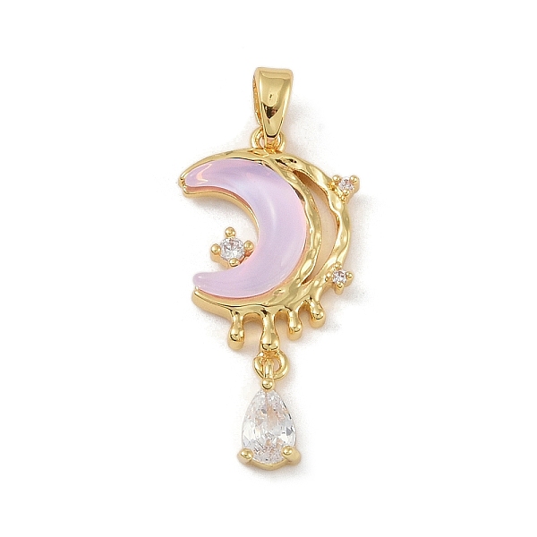 PandaHall Rack Plating Brass Pendant, with Resin & Cubic Zirconia, Lead Free & Cadmium Free, Long-Lasting Plated, Moon, Real 18K Gold Plated..., Clear
PandaHall Rack Plating Brass Pendant, with Resin & Cubic Zirconia, Lead Free & Cadmium Free, Long-Lasting Plated, Moon, Real 18K Gold Plated..., Clear