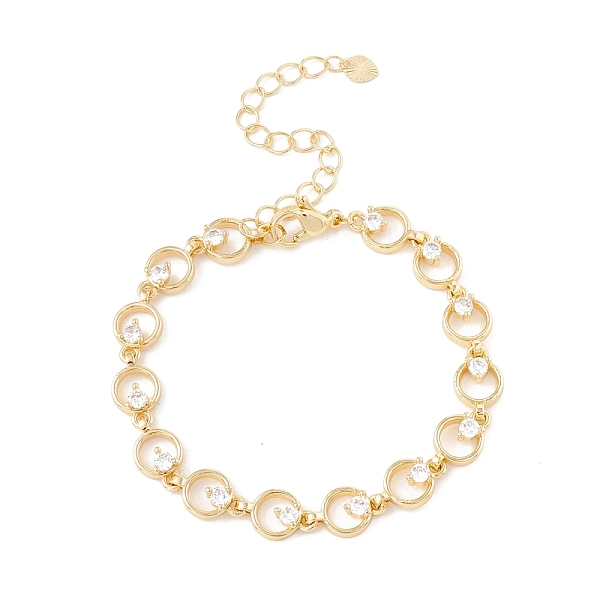 PandaHall Clear Cubic Zirconia Open Ring Link Chains Bracelet, Brass Jewelry for Women, Cadmium Free & Lead Free, Real 18K Gold Plated...
PandaHall Clear Cubic Zirconia Open Ring Link Chains Bracelet, Brass Jewelry for Women, Cadmium Free & Lead Free, Real 18K Gold Plated...