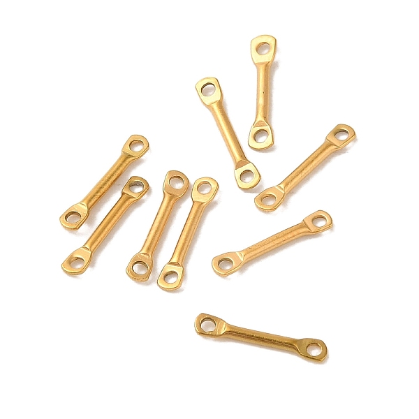 PandaHall Ion Plating(IP) 304 Stainless Steel Connector Charms, Bar Links, Real 18K Gold Plated, 10x2x1mm, Hole: 1mm 304 Stainless Steel... 
PandaHall Ion Plating(IP) 304 Stainless Steel Connector Charms, Bar Links, Real 18K Gold Plated, 10x2x1mm, Hole: 1mm 304 Stainless Steel...