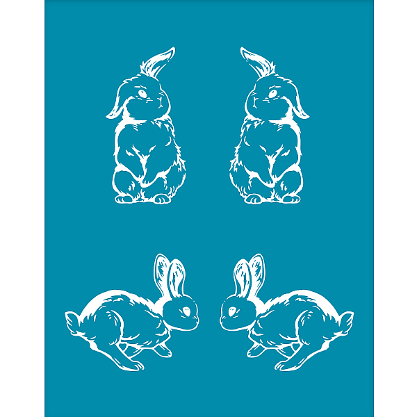 PandaHall Silk Screen Printing Stencil, for Painting on Wood, DIY Decoration T-Shirt Fabric, Rabbit Pattern, 100x127mm Nylon Rabbit Cyan
PandaHall Silk Screen Printing Stencil, for Painting on Wood, DIY Decoration T-Shirt Fabric, Rabbit Pattern, 100x127mm Nylon Rabbit Cyan