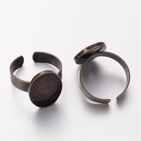 PandaHall Cuff Brass Ring Components, Pad Ring Base Findings, Nickel Free, Adjustable, Antique Bronze, Tray: 18x13mm, 18mm Brass
PandaHall Cuff Brass Ring Components, Pad Ring Base Findings, Nickel Free, Adjustable, Antique Bronze, Tray: 18x13mm, 18mm Brass