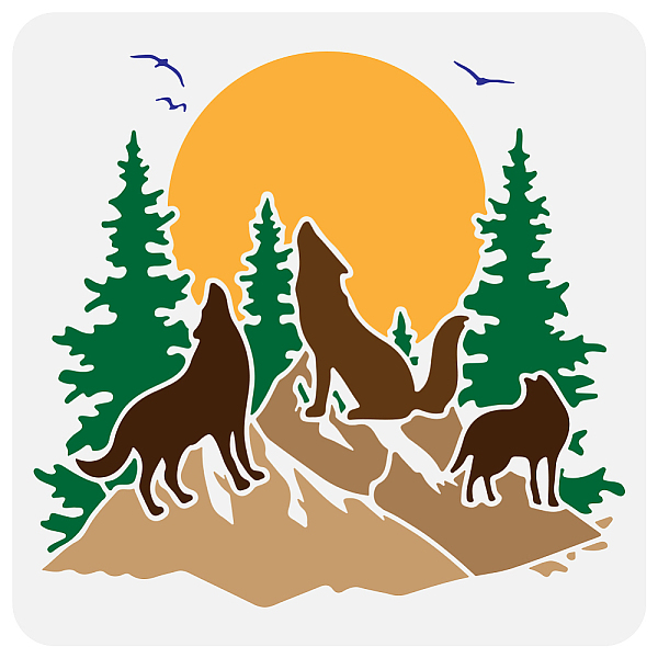 PandaHall FINGERINSPIRE Wolves Stencil for Painting 11.8x11.8 inch Reusable Hills Woods Trees Drawing Template Moon Birds Painting Stencil...
PandaHall FINGERINSPIRE Wolves Stencil for Painting 11.8x11.8 inch Reusable Hills Woods Trees Drawing Template Moon Birds Painting Stencil...