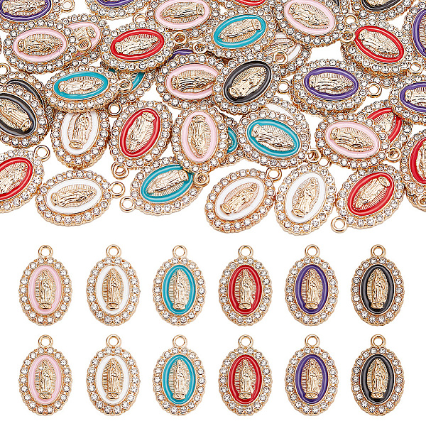 PandaHall ARRICRAFT 60Pcs 6 Colors Alloy Rhinestone Pendants, with Enamel, Oval with Virgin Mary Charms, Light Gold, Mixed Color..., Multicolor
PandaHall ARRICRAFT 60Pcs 6 Colors Alloy Rhinestone Pendants, with Enamel, Oval with Virgin Mary Charms, Light Gold, Mixed Color..., Multicolor