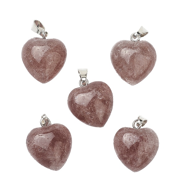 PandaHall Natural Strawberry Quartz Pendants, with Platinum Brass Loops, Heart, 18~19x15~15.5x7.5~10mm, Hole: 6x2.5~3mm Strawberry Quartz...
PandaHall Natural Strawberry Quartz Pendants, with Platinum Brass Loops, Heart, 18~19x15~15.5x7.5~10mm, Hole: 6x2.5~3mm Strawberry Quartz...