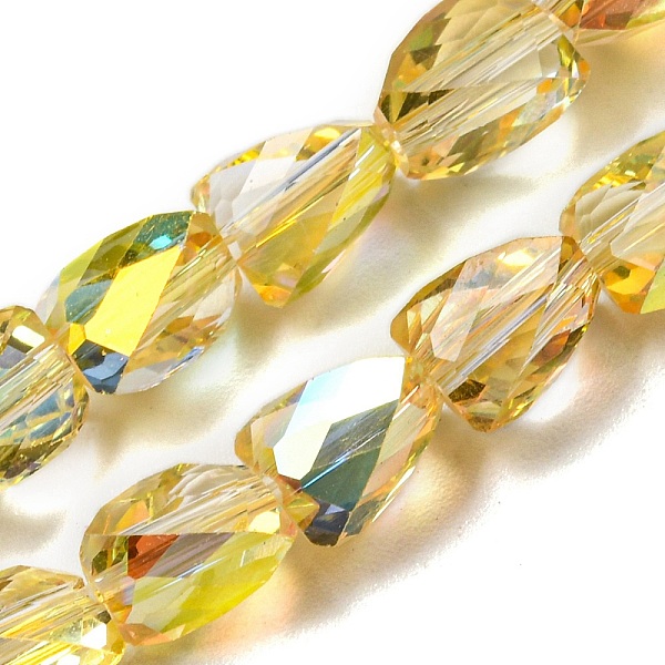 PandaHall Transparent Electroplate Glass Beads Strands, Half Rainbow Plated, Faceted, Triangle, Gold, 7x6x4mm, Hole: 1mm, about...
PandaHall Transparent Electroplate Glass Beads Strands, Half Rainbow Plated, Faceted, Triangle, Gold, 7x6x4mm, Hole: 1mm, about...