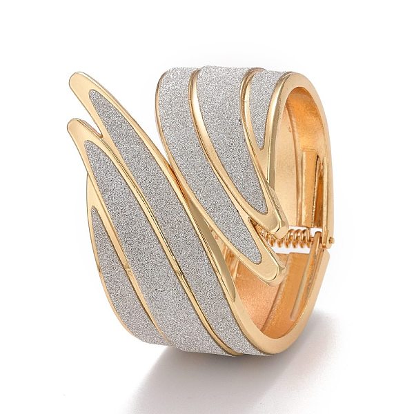 PandaHall Sparkling Wing Wrap Cuff Bangle, Chunky Wide Hinged Open Bangle for Women, Light Gold, Silver, Inner Diameter: 2x2-3/8 inch...
PandaHall Sparkling Wing Wrap Cuff Bangle, Chunky Wide Hinged Open Bangle for Women, Light Gold, Silver, Inner Diameter: 2x2-3/8 inch...