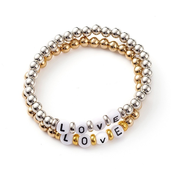 PandaHall Unisex Acrylic Beads Stretch Bracelets Sets, with CCB Plastic Letter Beads, Word Love, Mixed Color, Inner Diameter: 2-1/8 inch...
PandaHall Unisex Acrylic Beads Stretch Bracelets Sets, with CCB Plastic Letter Beads, Word Love, Mixed Color, Inner Diameter: 2-1/8 inch...