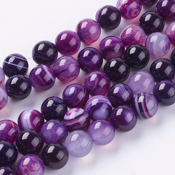 PandaHall Round Dyed Natural Striped Agate/Banded Agate Beads Strands, Indigo, 8mm, Hole: 1mm, about 48pcs/strand, 15.2 inch Banded Agate..., Purple
PandaHall Round Dyed Natural Striped Agate/Banded Agate Beads Strands, Indigo, 8mm, Hole: 1mm, about 48pcs/strand, 15.2 inch Banded Agate..., Purple