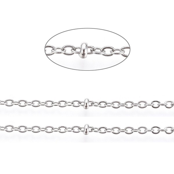 PandaHall 304 Stainless Steel Cable Chain, Satellite Chains, Soldered, with Rondelle Beads and Card Paper, Stainless Steel Color, Links...
PandaHall 304 Stainless Steel Cable Chain, Satellite Chains, Soldered, with Rondelle Beads and Card Paper, Stainless Steel Color, Links...