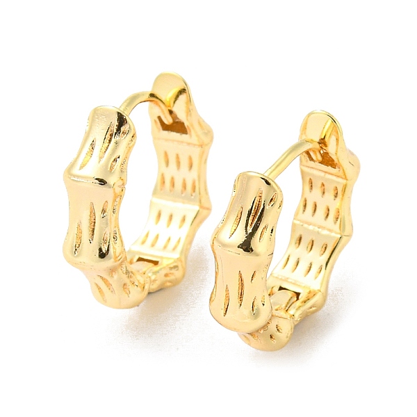 PandaHall Bamboo Brass Hoop Earrings, Real 18K Gold Plated, 14x4x10mm Brass Bamboo
PandaHall Bamboo Brass Hoop Earrings, Real 18K Gold Plated, 14x4x10mm Brass Bamboo