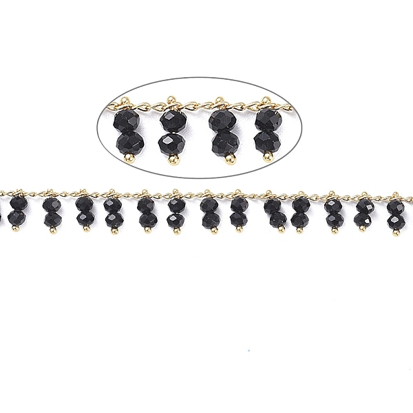 PandaHall 3.28 Feet Handmade Glass Beaded Chains, Soldered, with Golden Tone Brass Findings, Long-Lasting Plated, Black, 2x1mm Brass+Glass...
PandaHall 3.28 Feet Handmade Glass Beaded Chains, Soldered, with Golden Tone Brass Findings, Long-Lasting Plated, Black, 2x1mm Brass+Glass...