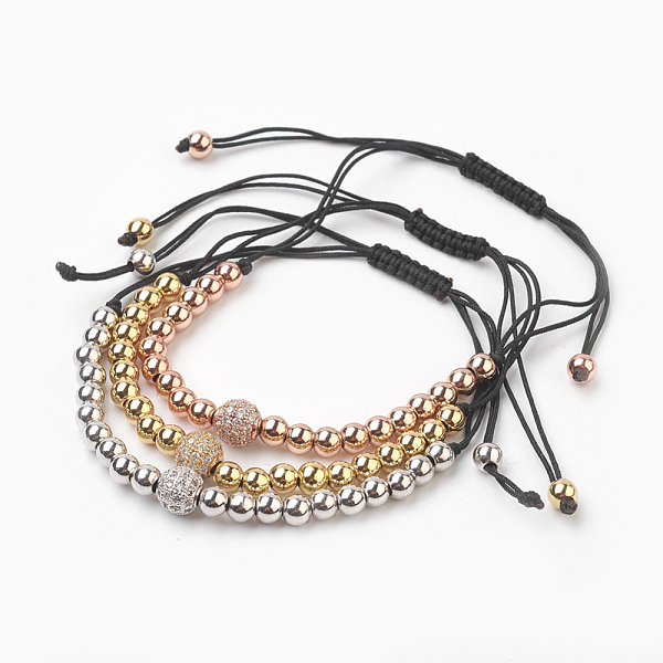 PandaHall Bracelets Sets, Brass Braided Bead Bracelets, with Cubic Zirconia and Nylon, Round, Mixed Color, 2.4~7.4cm, 3pcs/set Cubic..., Black
PandaHall Bracelets Sets, Brass Braided Bead Bracelets, with Cubic Zirconia and Nylon, Round, Mixed Color, 2.4~7.4cm, 3pcs/set Cubic..., Black