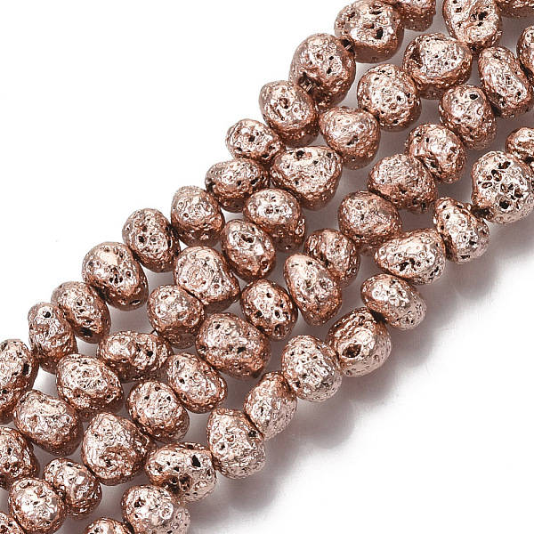 PandaHall Electroplated Natural Lava Rock Beads Strands, Nuggets, Rose Gold Plated, 6~10x6~10x5~8mm, Hole: 1mm, about 52~54pcs/strand, 14.17...
PandaHall Electroplated Natural Lava Rock Beads Strands, Nuggets, Rose Gold Plated, 6~10x6~10x5~8mm, Hole: 1mm, about 52~54pcs/strand, 14.17...