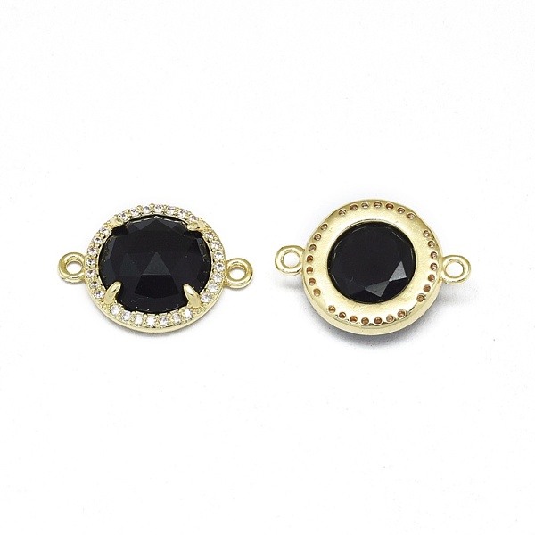 PandaHall Synthetic Black Stone Links connectors, with Brass Findings and Cubic Zirconia, Faceted, Half Round, Golden...
PandaHall Synthetic Black Stone Links connectors, with Brass Findings and Cubic Zirconia, Faceted, Half Round, Golden...