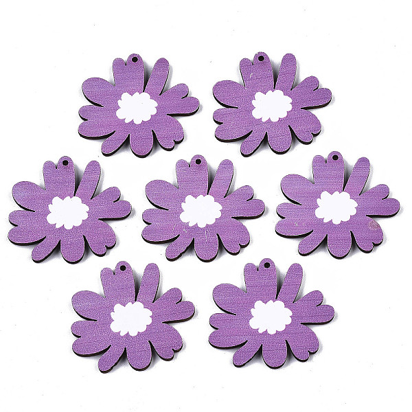 PandaHall Printed Basswood Pendants, Back Random Color, Flower, Purple, 34x37x3mm, Hole: 1.6mm Wood Flower Purple
PandaHall Printed Basswood Pendants, Back Random Color, Flower, Purple, 34x37x3mm, Hole: 1.6mm Wood Flower Purple