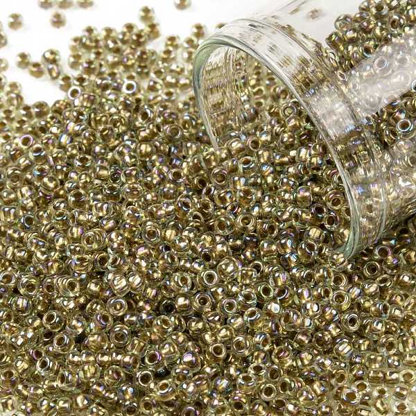 PandaHall TOHO Round Seed Beads, Japanese Seed Beads, (998) Gilt Lined AB Light Jonquil, 11/0, 2.2mm, Hole: 0.8mm, about 1110pcs/bottle..., Green
PandaHall TOHO Round Seed Beads, Japanese Seed Beads, (998) Gilt Lined AB Light Jonquil, 11/0, 2.2mm, Hole: 0.8mm, about 1110pcs/bottle..., Green