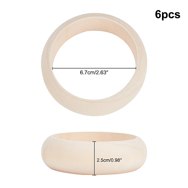 PandaHall Unfinished Wood Bangle Makings, BurlyWood, 25mm, Inner Diameter: 2-5/8 inch(6.7~6.8cm) Wood Orange
PandaHall Unfinished Wood Bangle Makings, BurlyWood, 25mm, Inner Diameter: 2-5/8 inch(6.7~6.8cm) Wood Orange