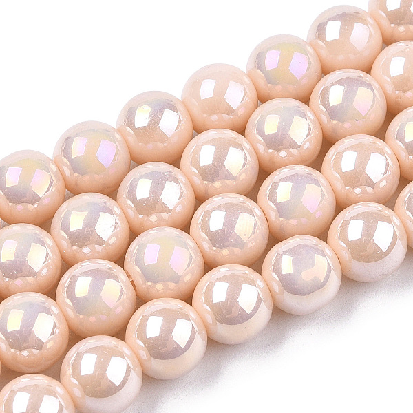PandaHall Electroplate Opaque Glass Beads Strands, AB Color Plated, Round, PeachPuff, 8~8.5mm, Hole: 1.5mm, about 51~53pcs/strand, 14.96..., Brown
PandaHall Electroplate Opaque Glass Beads Strands, AB Color Plated, Round, PeachPuff, 8~8.5mm, Hole: 1.5mm, about 51~53pcs/strand, 14.96..., Brown