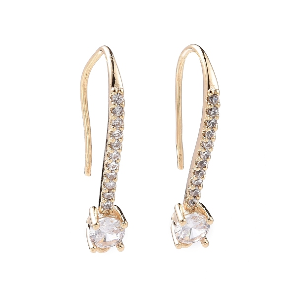 PandaHall Brass Micro Pave Clear Cubic Zirconia Earring Hooks, with Horizontal Loops, Cadmium Free & Lead Free, Real 14K Gold Plated, 23x4mm...
PandaHall Brass Micro Pave Clear Cubic Zirconia Earring Hooks, with Horizontal Loops, Cadmium Free & Lead Free, Real 14K Gold Plated, 23x4mm...