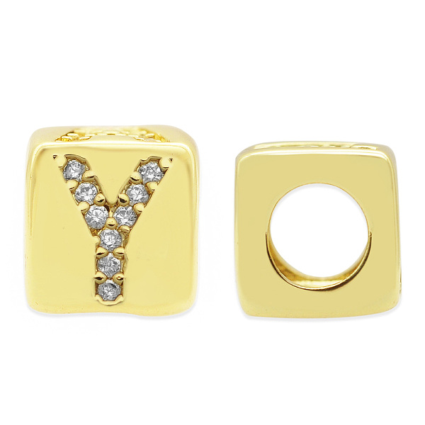 PandaHall Brass Micro Pave Clear Cubic Zirconia European Beads, Cube with Letter, Letter.Y, 8.5x8.5x8.5mm, Hole: 5mm, 3pcs/bag Brass Letter...
PandaHall Brass Micro Pave Clear Cubic Zirconia European Beads, Cube with Letter, Letter.Y, 8.5x8.5x8.5mm, Hole: 5mm, 3pcs/bag Brass Letter...