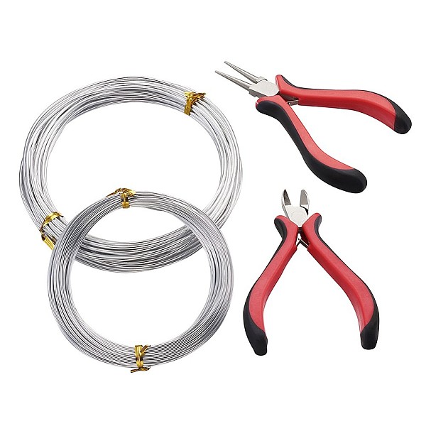 PandaHall Yilisi DIY Jewelry Makings, with Aluminum Wire and Jewelry Pliers, Silver, 1.5mm/2mm, 10m/roll, 2rolls/set Aluminum Silver
PandaHall Yilisi DIY Jewelry Makings, with Aluminum Wire and Jewelry Pliers, Silver, 1.5mm/2mm, 10m/roll, 2rolls/set Aluminum Silver