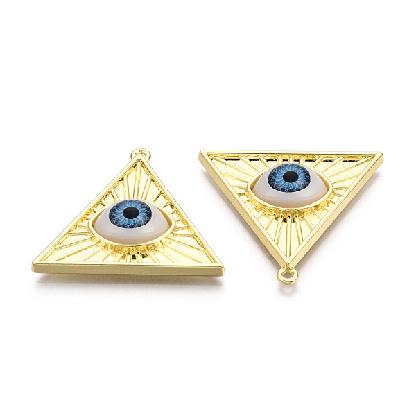 PandaHall Rack Plating Alloy Enamel Pendants, Cadmium Free & Nickel Free & Lead Free, Triangle Charm with Evil Eye, Light Gold..., White
PandaHall Rack Plating Alloy Enamel Pendants, Cadmium Free & Nickel Free & Lead Free, Triangle Charm with Evil Eye, Light Gold..., White