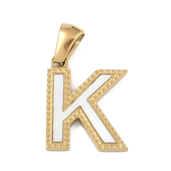 PandaHall Natural White Shell Alphabet Pendants, Ion Plating(IP) Real 18K Gold Plated 304 Stainless Steel Charms, Letter K, 17x13.5x1.5mm...
PandaHall Natural White Shell Alphabet Pendants, Ion Plating(IP) Real 18K Gold Plated 304 Stainless Steel Charms, Letter K, 17x13.5x1.5mm...