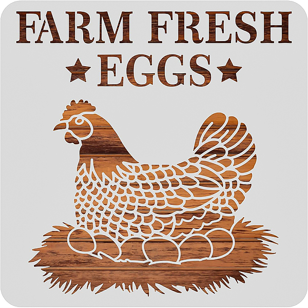 PandaHall BENECREAT 30x30cm Hen Pattern Plastic Painting Stencils, Farm Fresh Eggs Large Reusable Stencil Template for Painting on Scrapbook..., White
PandaHall BENECREAT 30x30cm Hen Pattern Plastic Painting Stencils, Farm Fresh Eggs Large Reusable Stencil Template for Painting on Scrapbook..., White