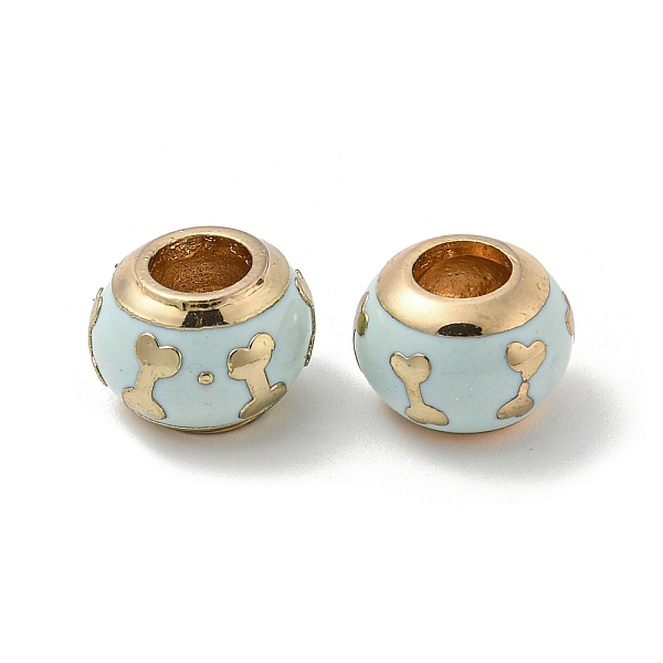 PandaHall Golden Tone Alloy Enamel European Beads, Large Hole Beads, Rondelle with Bone, Light Blue, 11.5x8.5mm, Hole: 5mm Alloy+Enamel...
PandaHall Golden Tone Alloy Enamel European Beads, Large Hole Beads, Rondelle with Bone, Light Blue, 11.5x8.5mm, Hole: 5mm Alloy+Enamel...