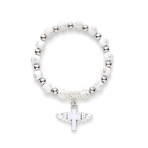 PandaHall Gold acrylic cross bead bracelet angel cross prayer bead bracelet Natural Gemstone
PandaHall Gold acrylic cross bead bracelet angel cross prayer bead bracelet Natural Gemstone