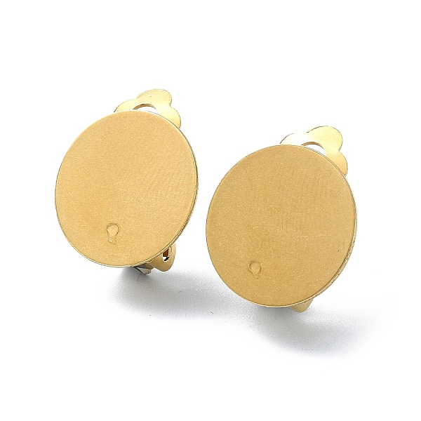 PandaHall Ion Plating(IP) 304 Stainless Steel Clip-on Earring Findings, Flat Round Earring Settings, with Loops, Real 18K Gold Plated...
PandaHall Ion Plating(IP) 304 Stainless Steel Clip-on Earring Findings, Flat Round Earring Settings, with Loops, Real 18K Gold Plated...